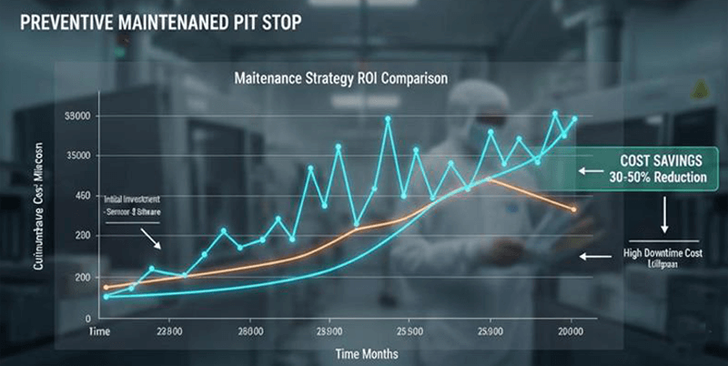 Predictive Maintenance vs Preventive Maintenance graph