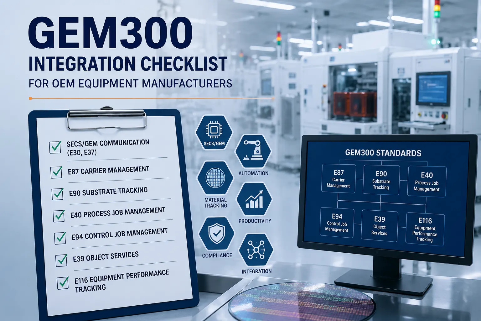 GEM300 Integration Checklist for OEM Equipment Manufacturers