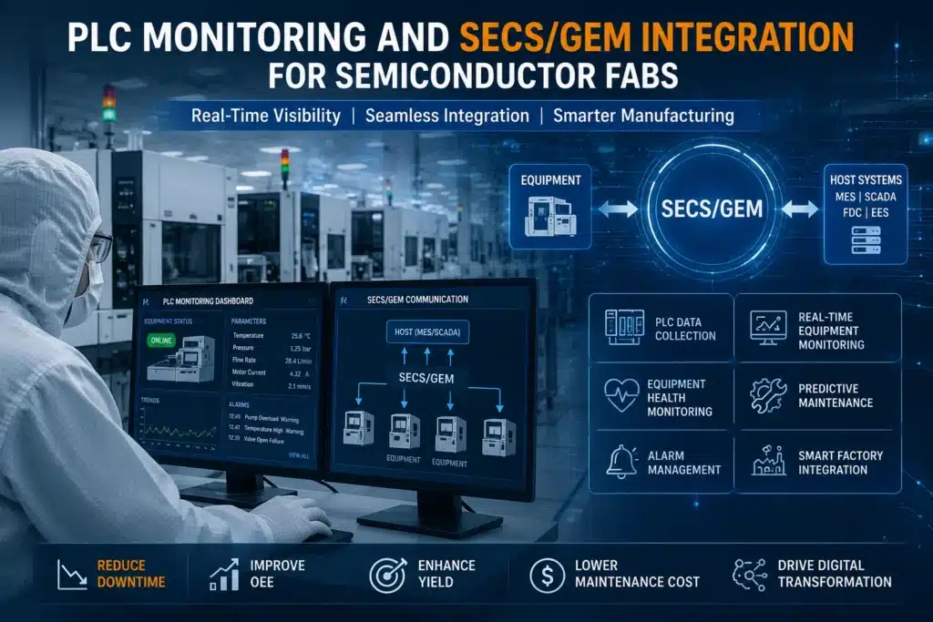 PLC Monitoring and SECS/GEM Integration for Semiconductor Fabs