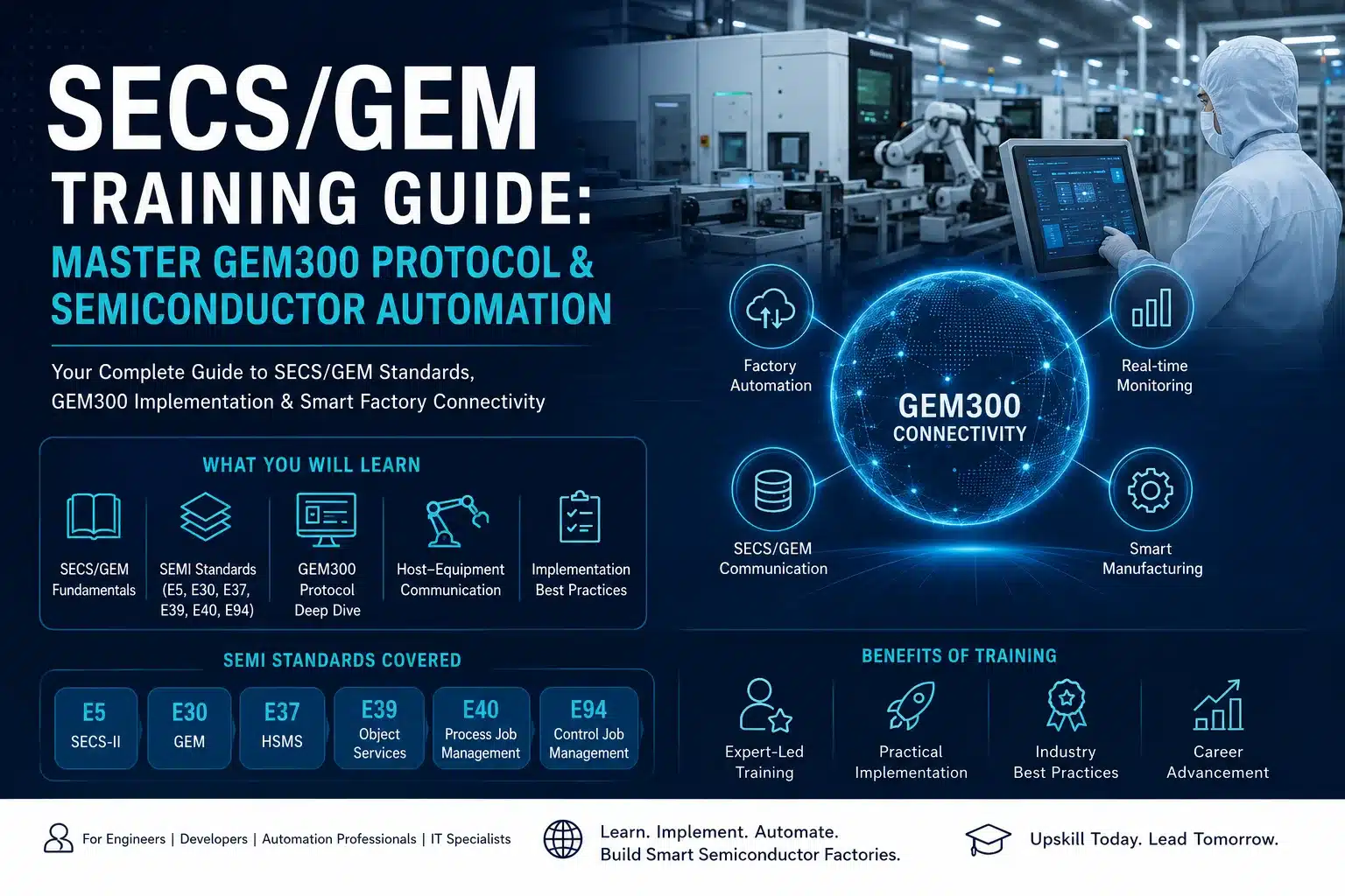 SECS/GEM Training Guide: Master GEM300 Protocol & Semiconductor Automation