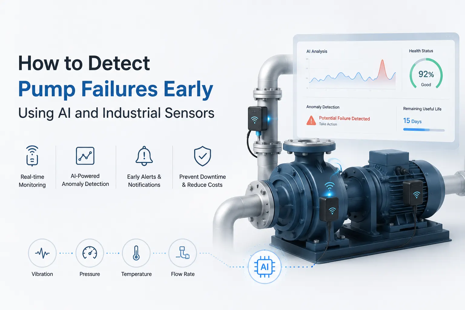 How to Detect Pump Failures Early Using AI and Industrial Sensors