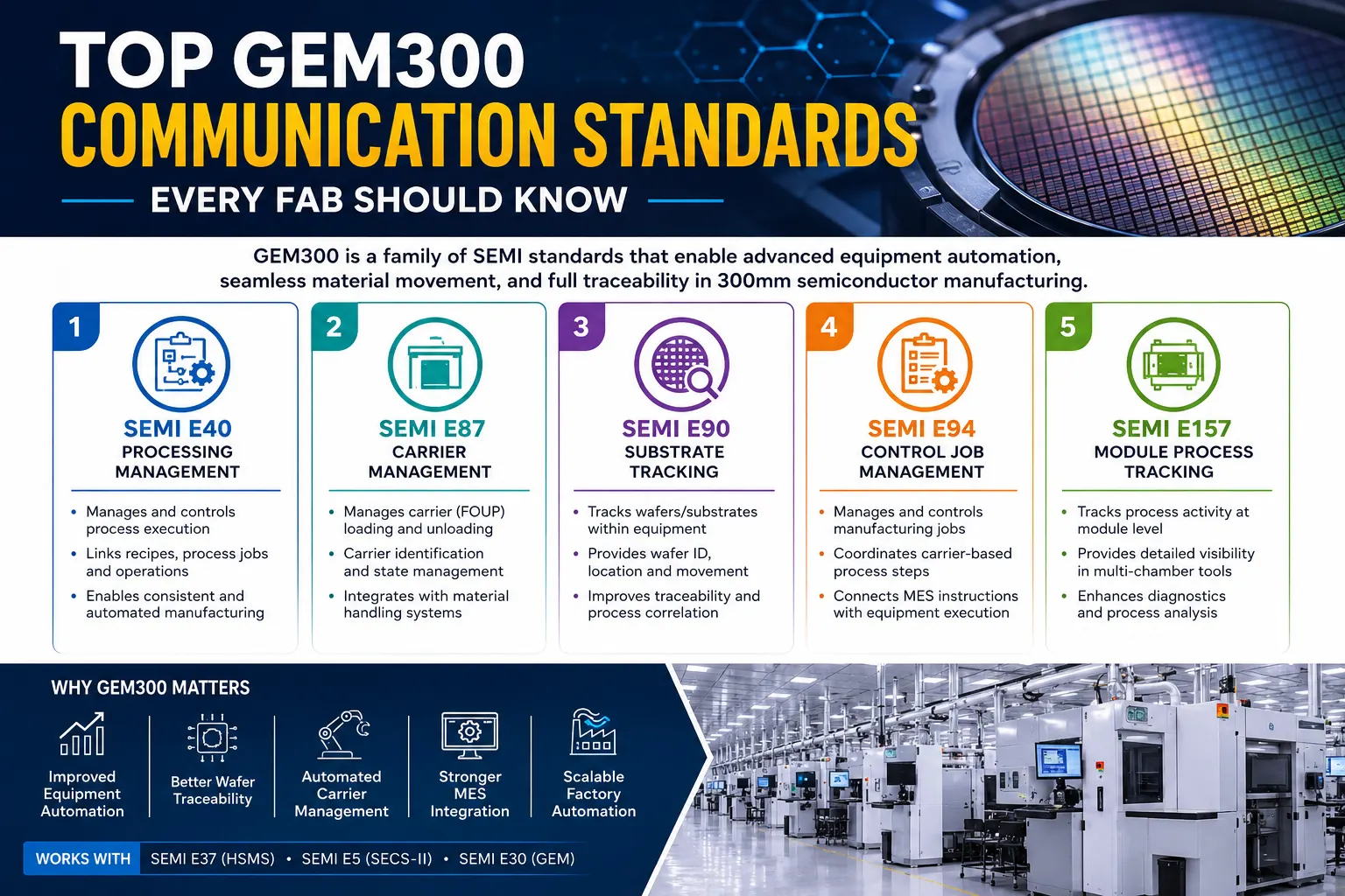 Top GEM300 Communication Standards Every Fab Should Know