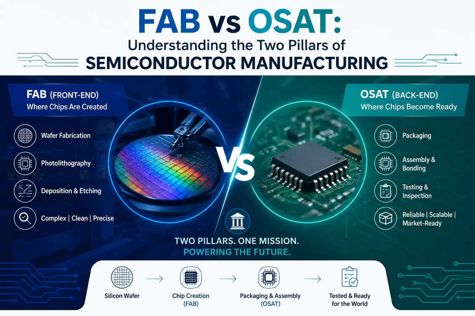 FAB vs OSAT: Understanding the Two Pillars of Semiconductor Manufacturing