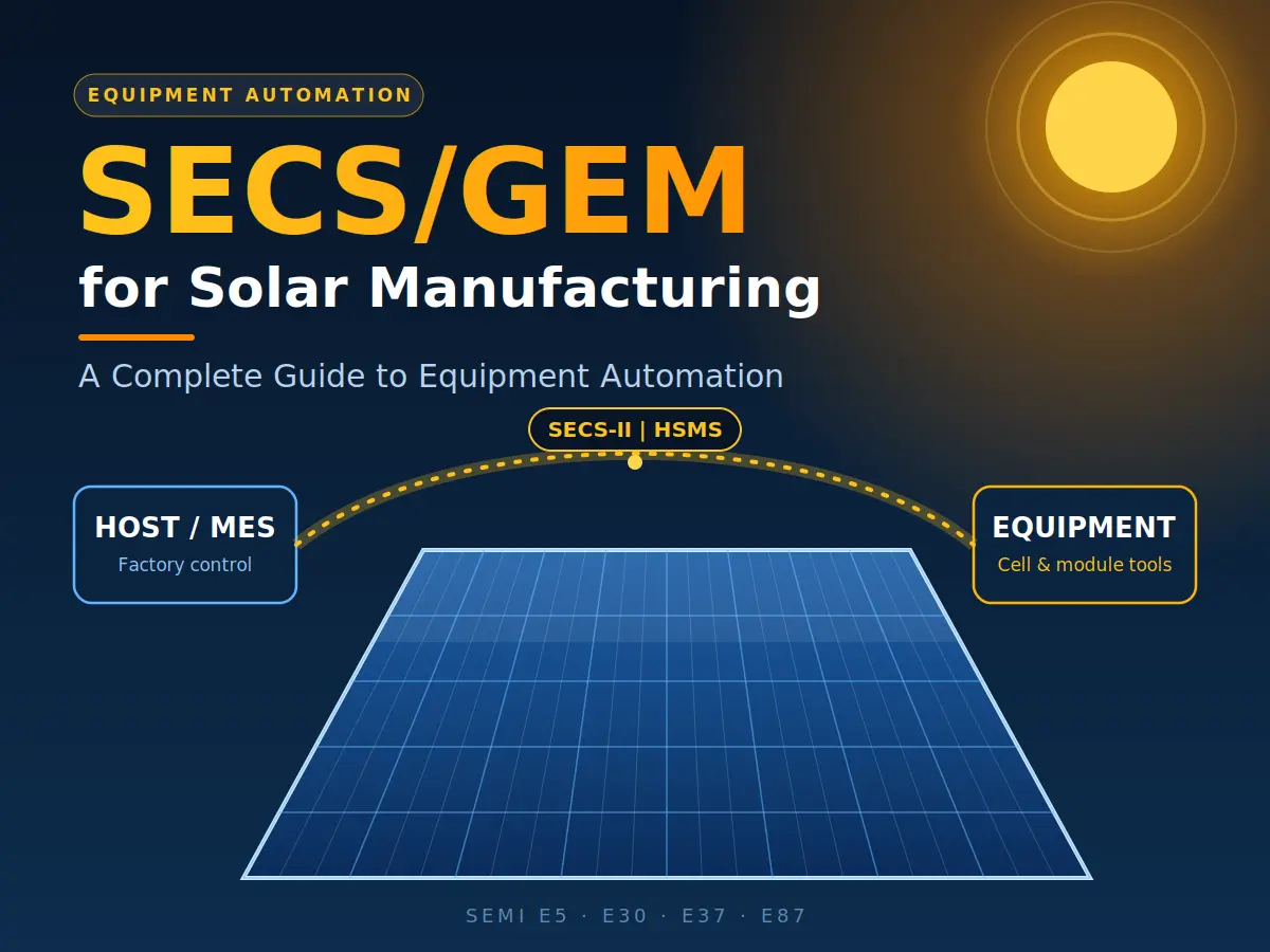 SECS/GEM for Solar Manufacturing: A Complete Guide to Equipment Automation