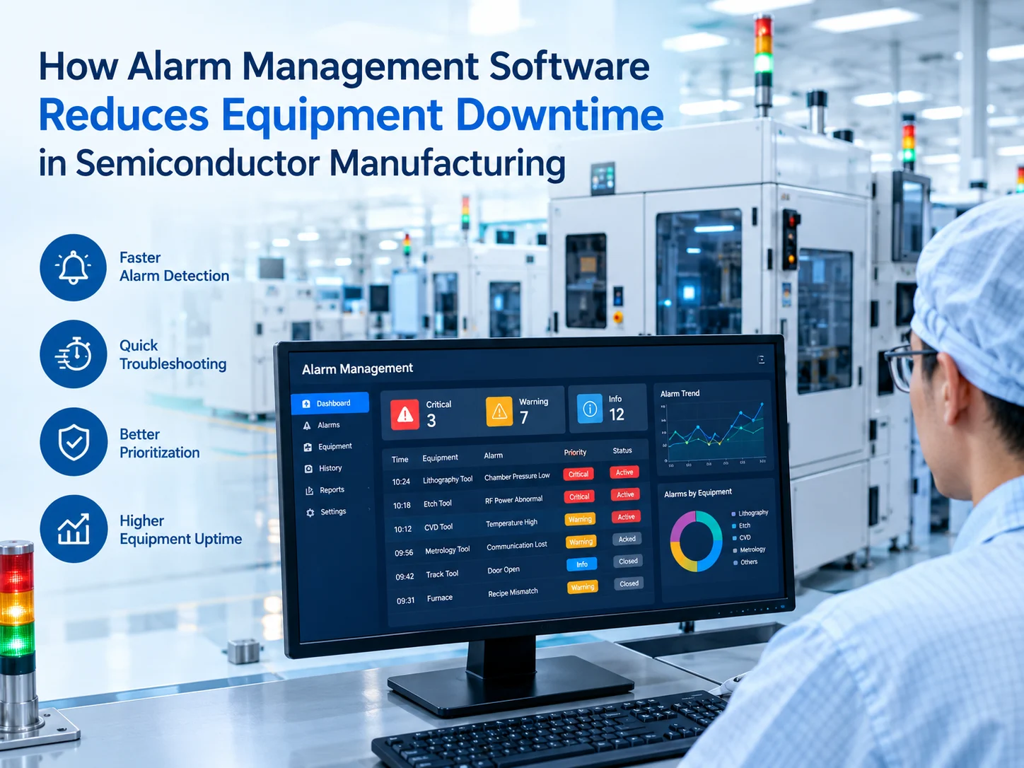 How Alarm Management Software Reduces Equipment Downtime in Semiconductor Manufacturing