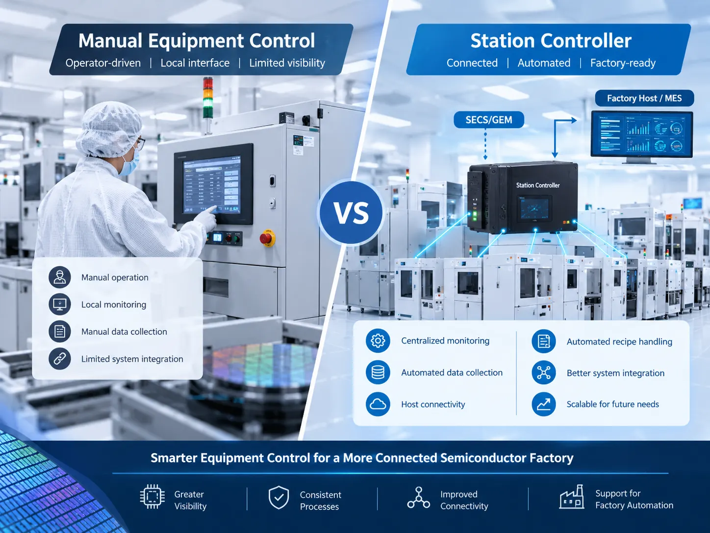 Station Controller vs. Manual Equipment Control: Key Differences in Semiconductor Manufacturing