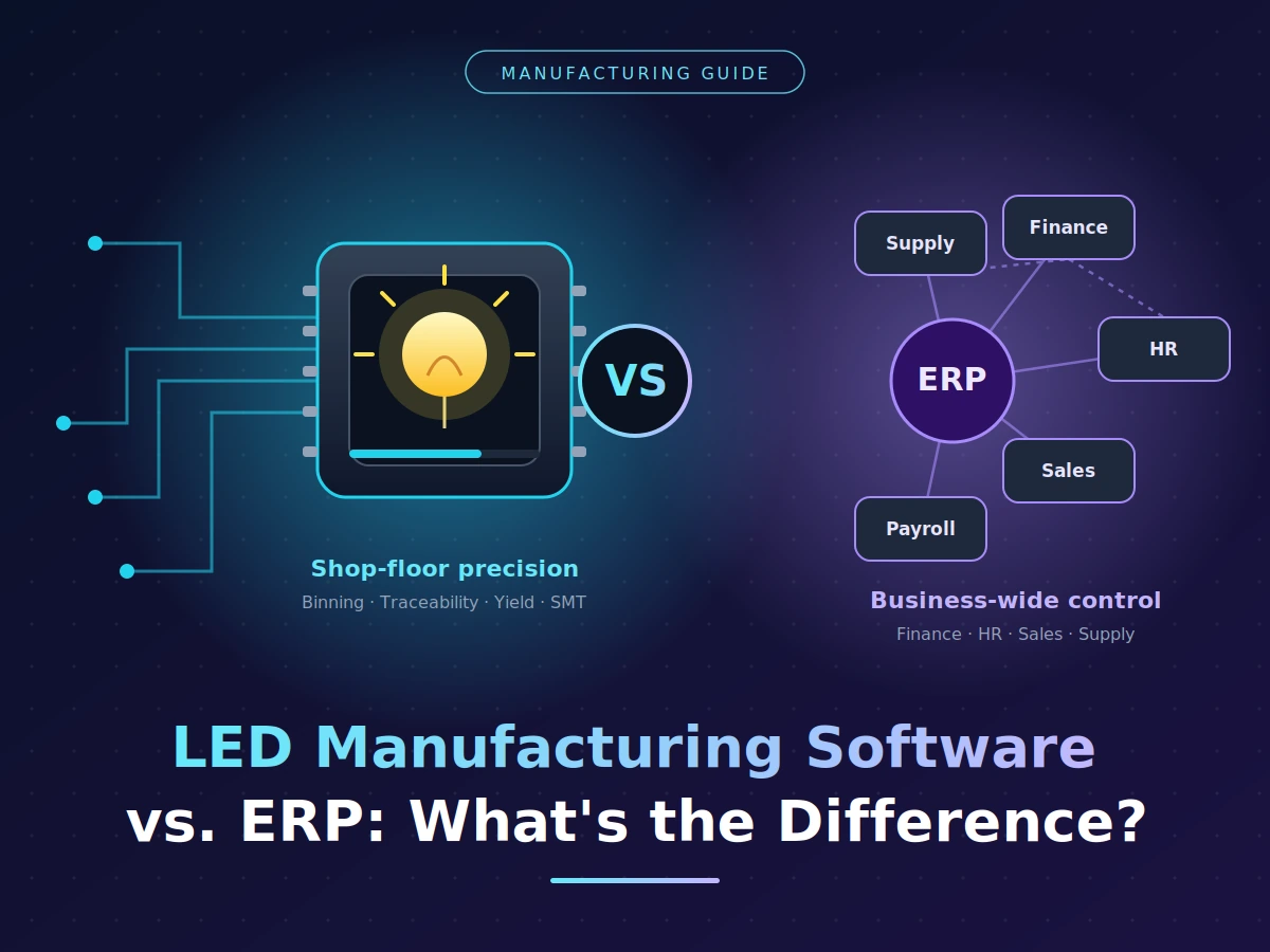 LED Manufacturing Software vs. ERP: What’s the Difference?
